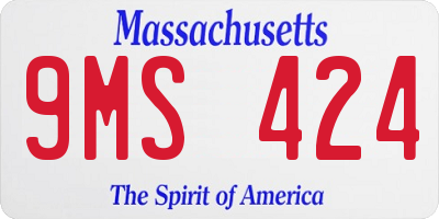 MA license plate 9MS424