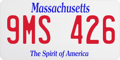 MA license plate 9MS426