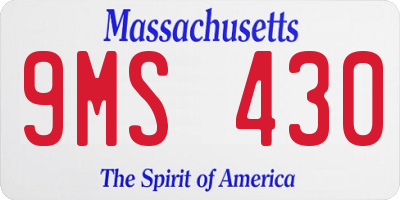 MA license plate 9MS430