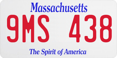 MA license plate 9MS438