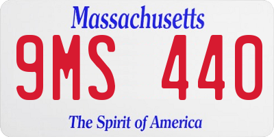 MA license plate 9MS440