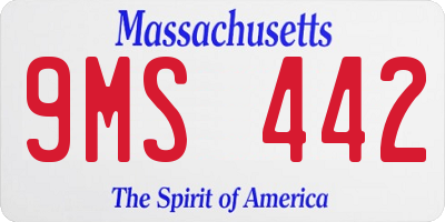 MA license plate 9MS442