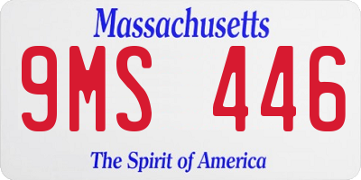 MA license plate 9MS446