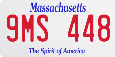 MA license plate 9MS448
