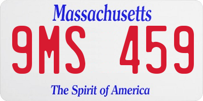 MA license plate 9MS459