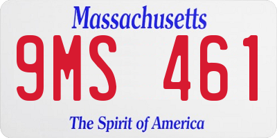 MA license plate 9MS461