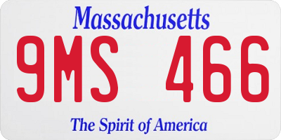 MA license plate 9MS466