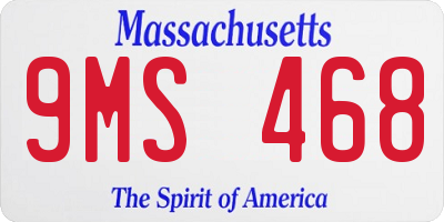 MA license plate 9MS468