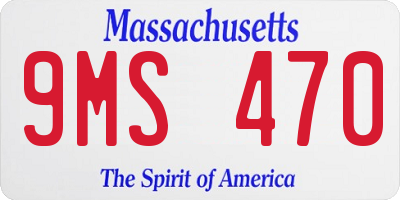 MA license plate 9MS470