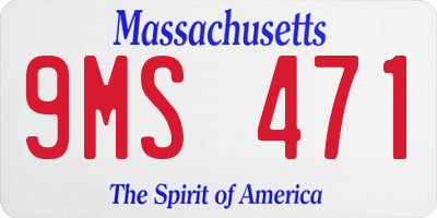 MA license plate 9MS471