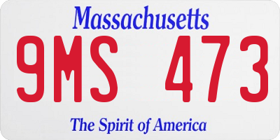 MA license plate 9MS473