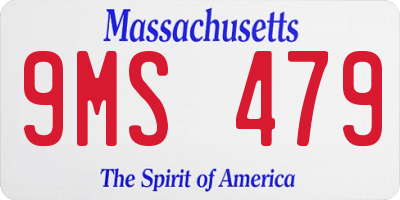 MA license plate 9MS479