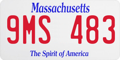 MA license plate 9MS483