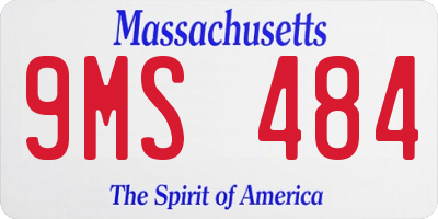 MA license plate 9MS484