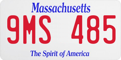 MA license plate 9MS485