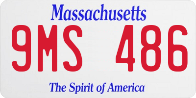 MA license plate 9MS486