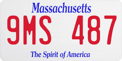 MA license plate 9MS487