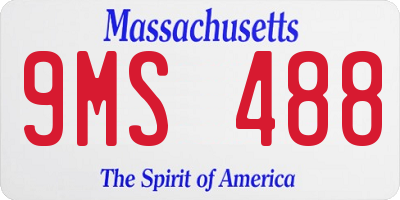 MA license plate 9MS488