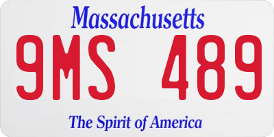 MA license plate 9MS489