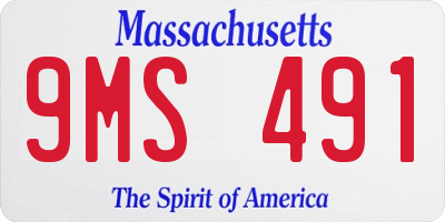 MA license plate 9MS491