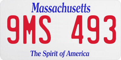 MA license plate 9MS493