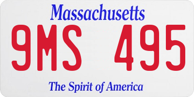 MA license plate 9MS495