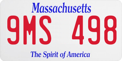 MA license plate 9MS498