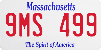MA license plate 9MS499