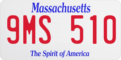 MA license plate 9MS510