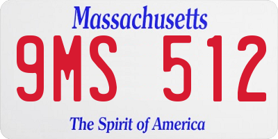 MA license plate 9MS512