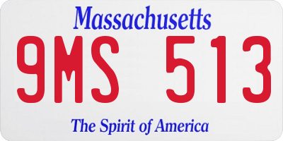 MA license plate 9MS513