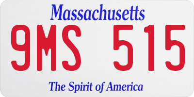 MA license plate 9MS515