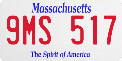 MA license plate 9MS517