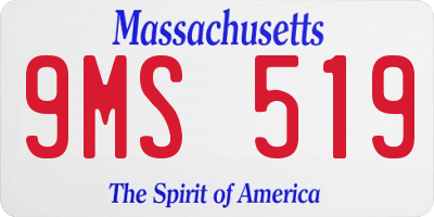 MA license plate 9MS519