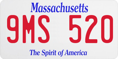 MA license plate 9MS520