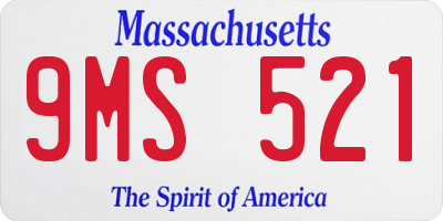 MA license plate 9MS521