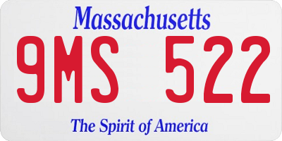 MA license plate 9MS522