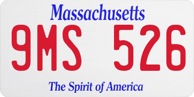 MA license plate 9MS526