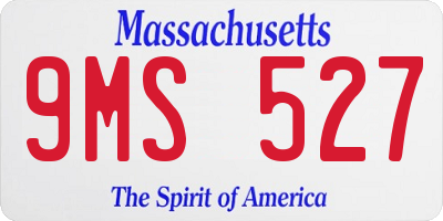 MA license plate 9MS527