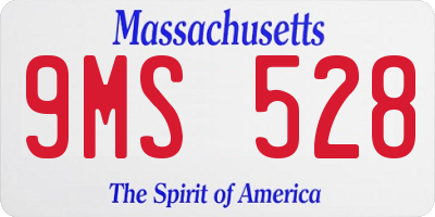 MA license plate 9MS528