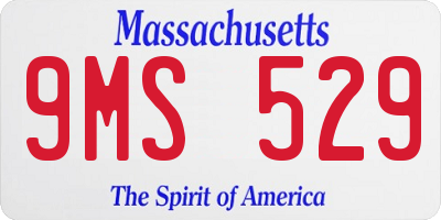 MA license plate 9MS529