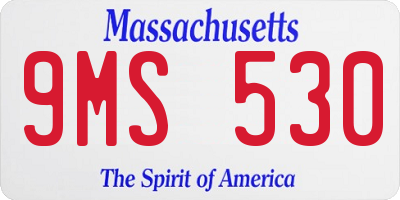 MA license plate 9MS530