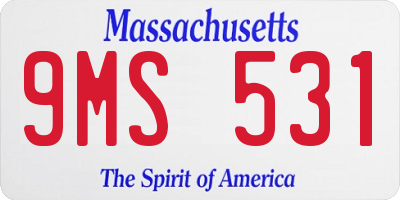MA license plate 9MS531