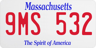 MA license plate 9MS532