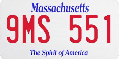 MA license plate 9MS551
