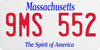 MA license plate 9MS552