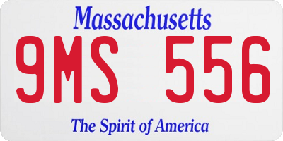 MA license plate 9MS556