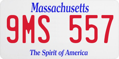 MA license plate 9MS557