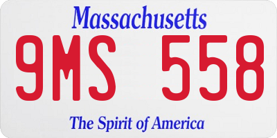 MA license plate 9MS558