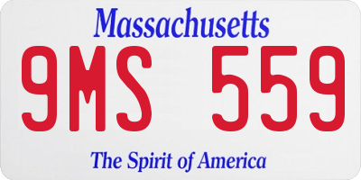 MA license plate 9MS559
